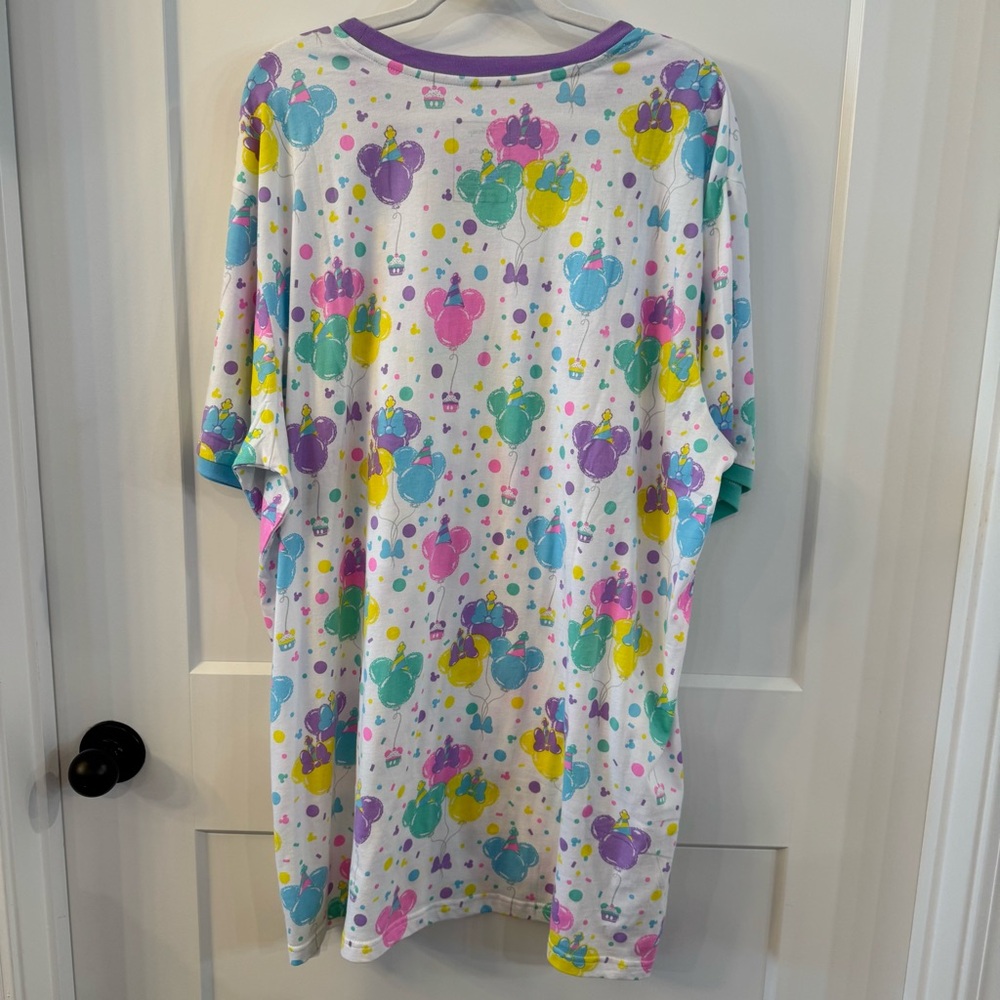 Loungefly Disney Mickey Birthday Celebration Unisex Ringer Tee - Picture 7 of 8